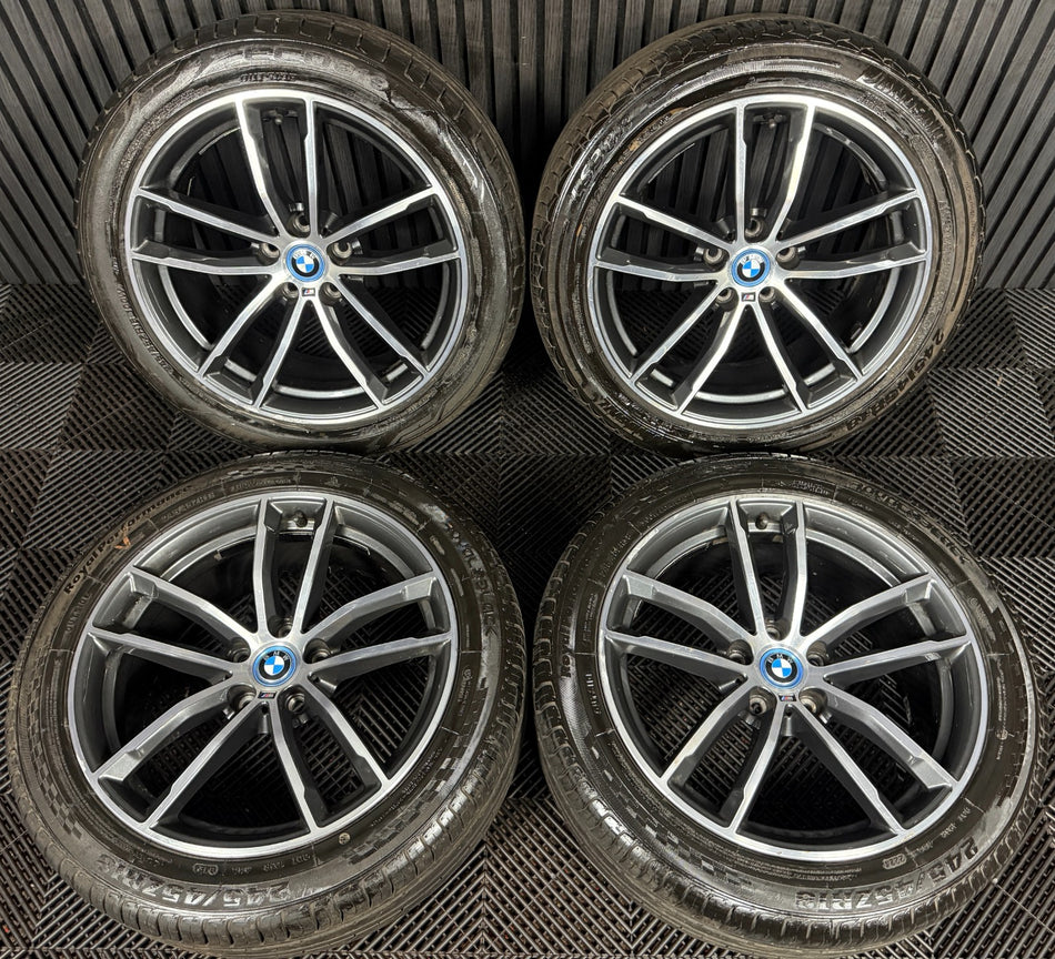 18" GENUINE BMW 5 SERIES 4 662 GREY DC M SPORT G30 G31 ALLOY WHEEL TYRES 7855081