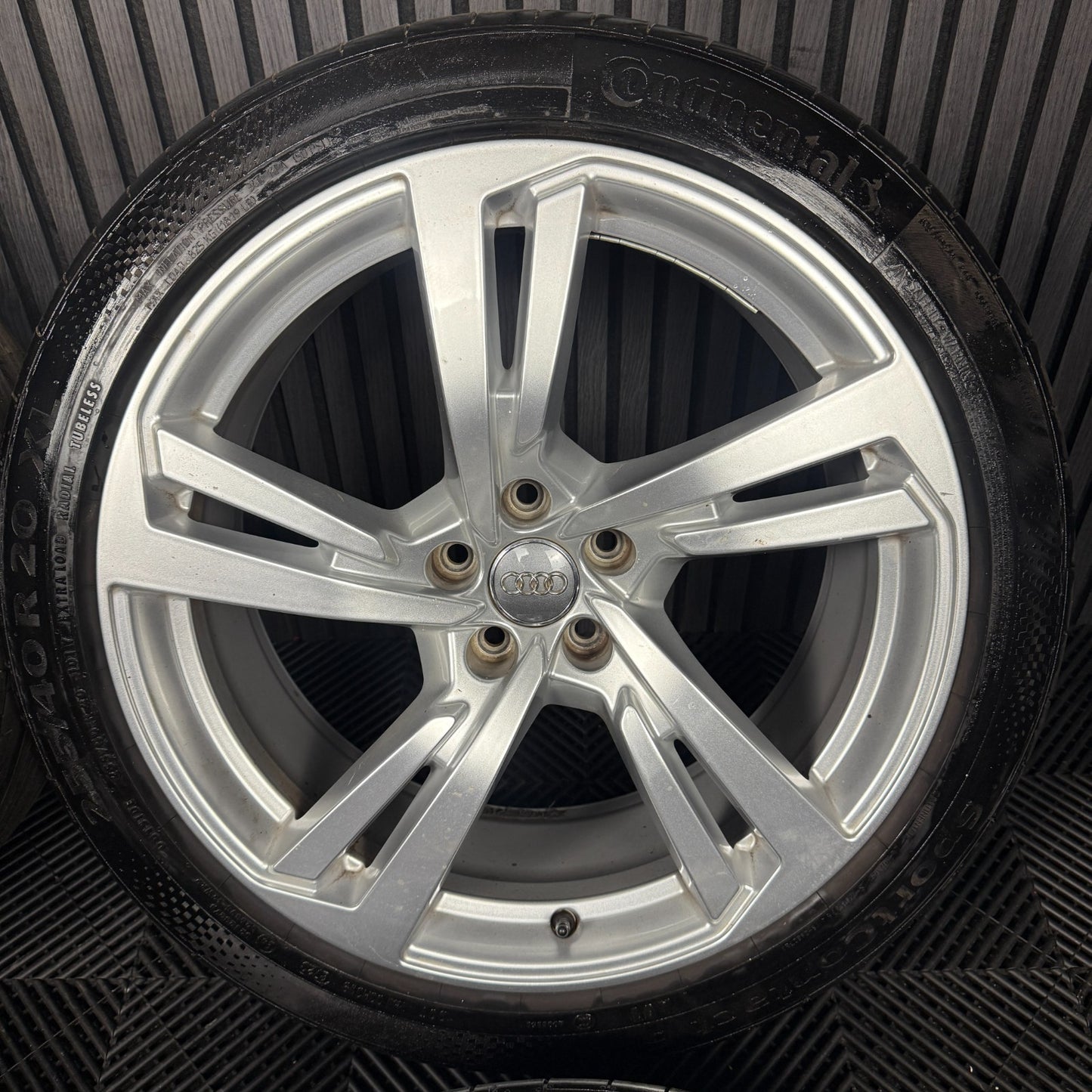 20'' GENUINE AUDI A7 S LINE 5 DOUBLE SPOKE A8 ALLOY WHEELS TYRES 4K8601025G