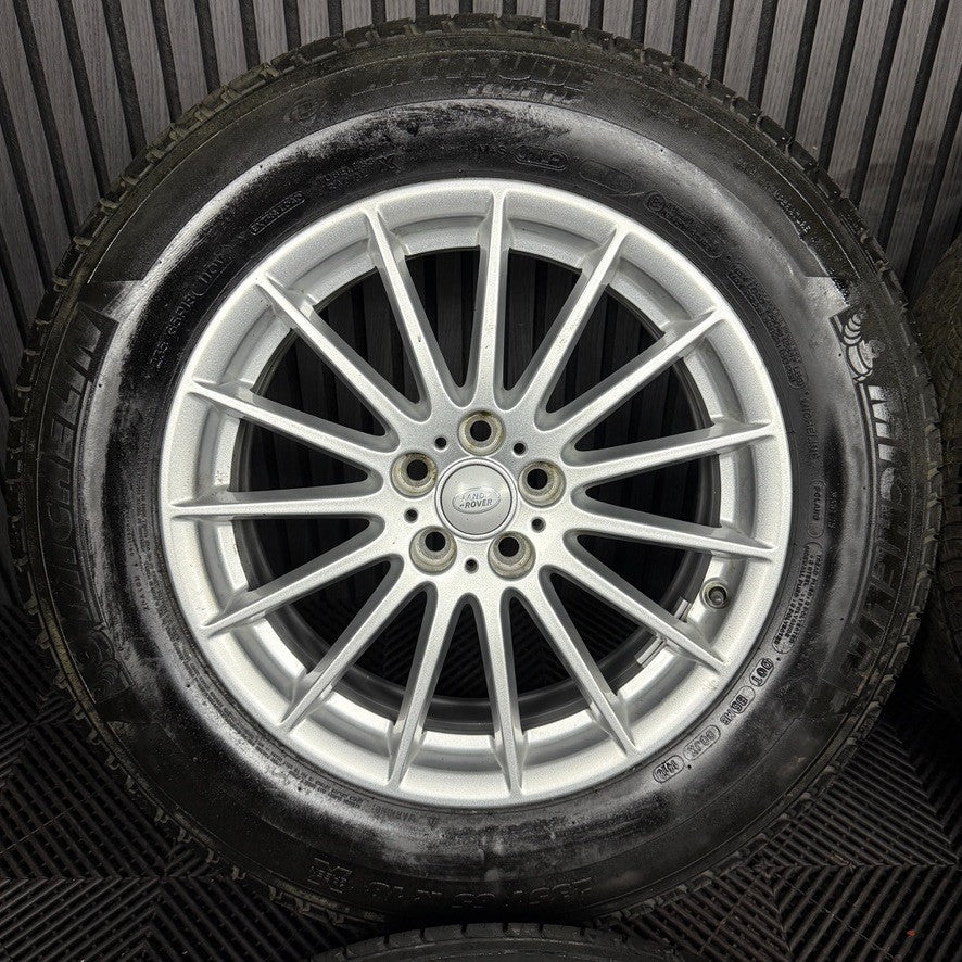 18'' GENUINE RANGE ROVER VELAR MULTISPOKE SILVER LAND ALLOY WHEELS TYRES ALLOYS