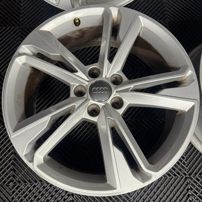 19'' GENUINE AUDI Q3 S LINE 5 DOUBLE SPOKE ALLOY WHEELS ALLOYS 83A601025M