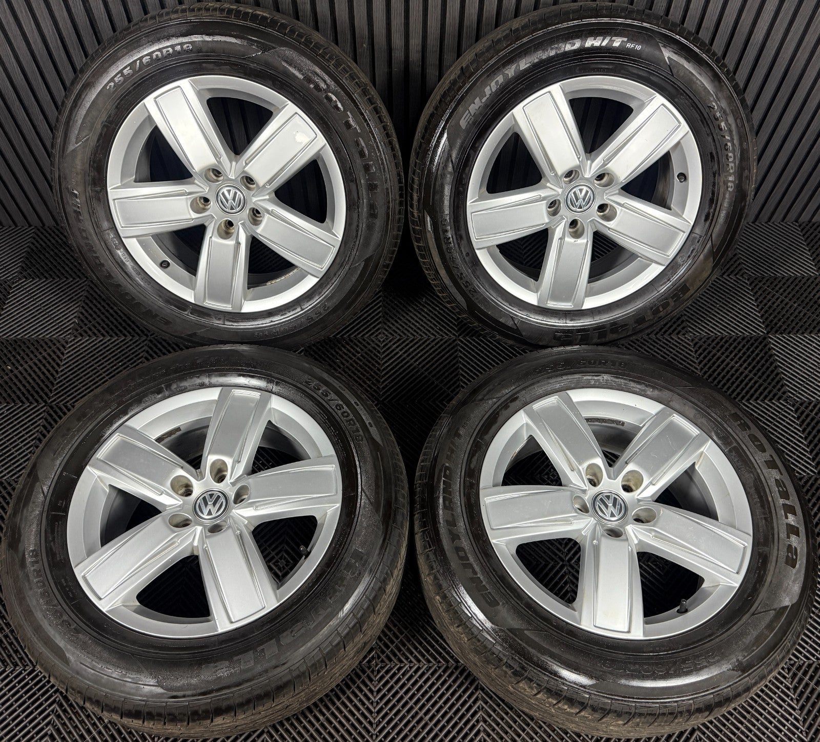 18" GENUINE VW AMAROK MANAUS 5 SPOKE SILVER ALLOY WHEELS TYRES ALLOYS 2H6601025B