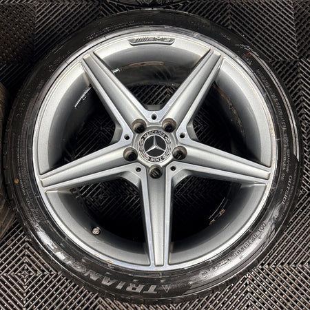 18'' Mercedes AMG C Class W205 Grey DC 5 Spoke Alloy Wheels Tyres Alloys Genuine