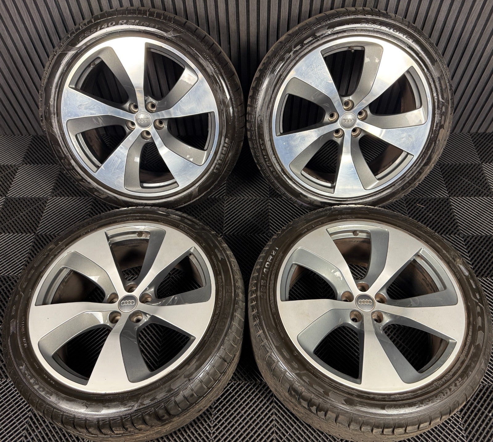 21'' GENUINE AUDI Q7 S LINE RS ALLOY WHEELS ALLOYS TYRES 4M0601025E 5X112