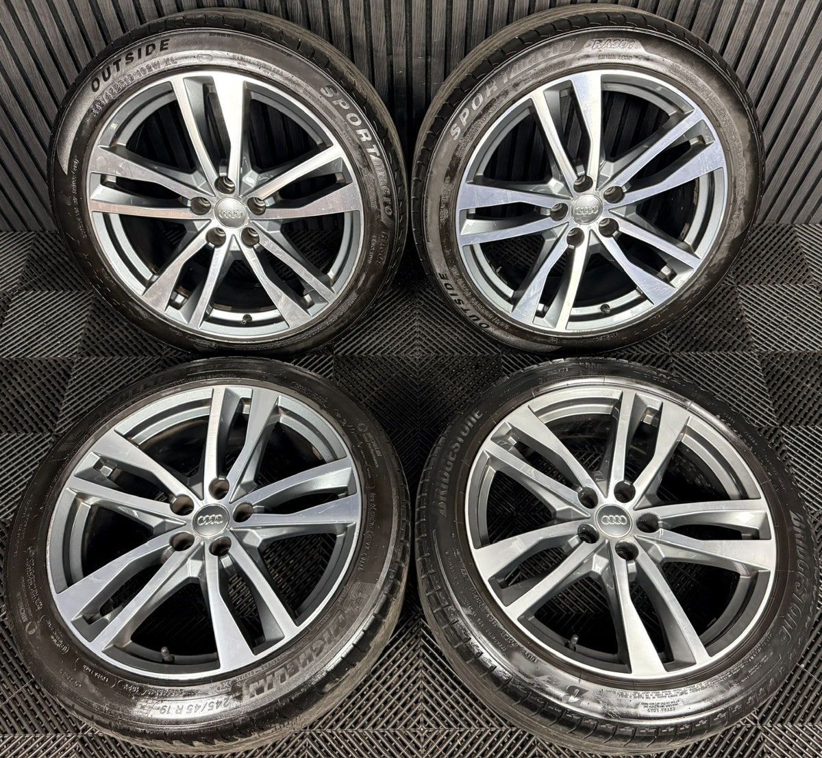 19'' Audi A6 C8 S Line 5 Double Spoke Alloy Wheels Tyres 4K0601025H Genuine