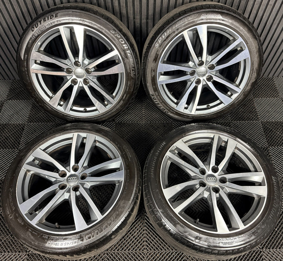 19'' Audi A6 C8 S Line 5 Double Spoke Alloy Wheels Tyres 4K0601025H Genuine