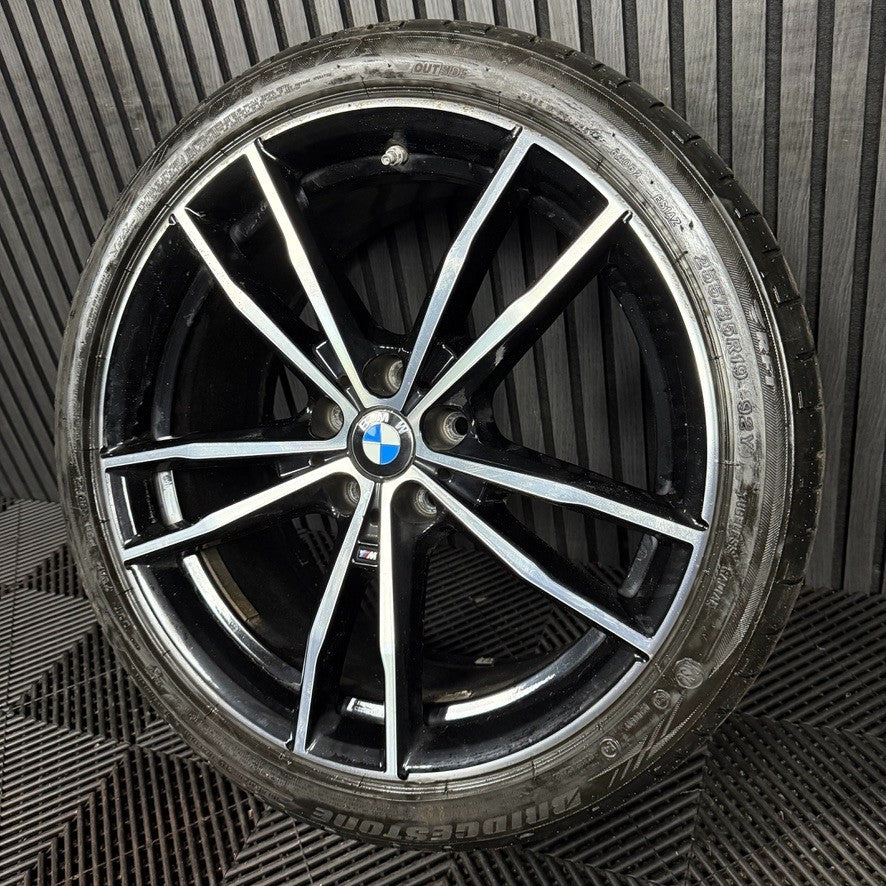 1X 19" GENUINE BMW 3 SERIES 791 M SPORT 4 G20 BLACK DC ALLOY WHEEL 8089893 REAR