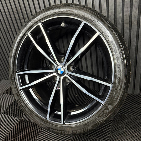 1X 19" GENUINE BMW 3 SERIES 791 M SPORT 4 G20 BLACK DC ALLOY WHEEL 8089893 REAR