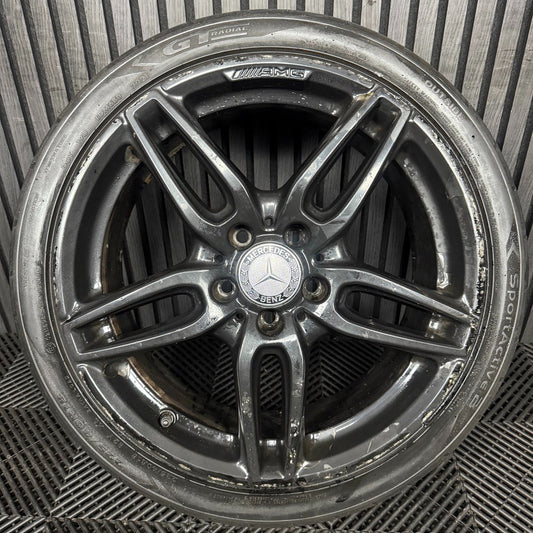 1X 18'' GENUINE AMG MERCEDES A B CLASS CLA BLACK ALLOY WHEEL TYRE A1764010700