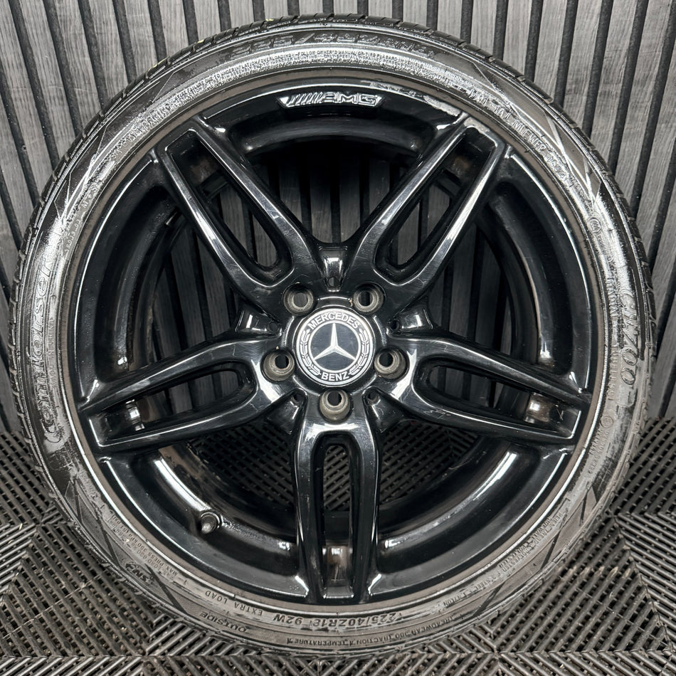 1X 18'' Mercedes AMG A Class CLA Black W176 Alloy Wheel Tyre A1764010700 Genuine