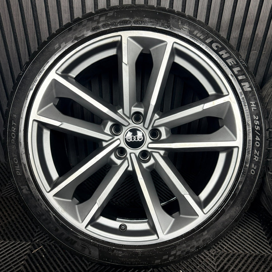 20’’ Audi A7 S7 Line Grey DC A8 Alloy Wheels Tyres 4K8601025L Genuine