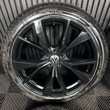20'' VW Tiguan R Line Misano Black Alloy Wheels Tyres Alloys 5NA601025AH Genuine
