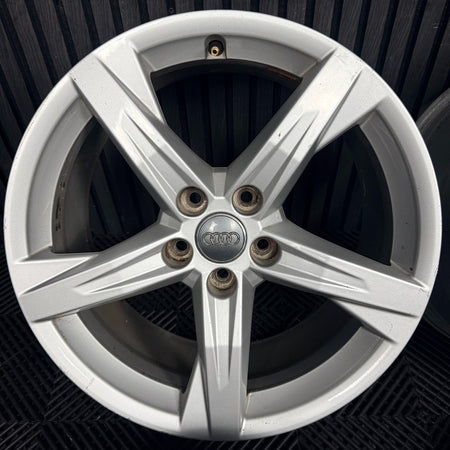 18'' Audi Q5 5 Spoke Alloy Wheels 5X112 A4 A3 Caddy 80A601025BE Genuine