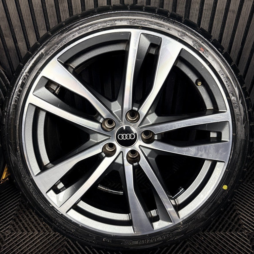 19'' Audi A4 A6 C8 S Line 5 Double Spoke Alloy Wheels Tyres 4K0601025H Genuine