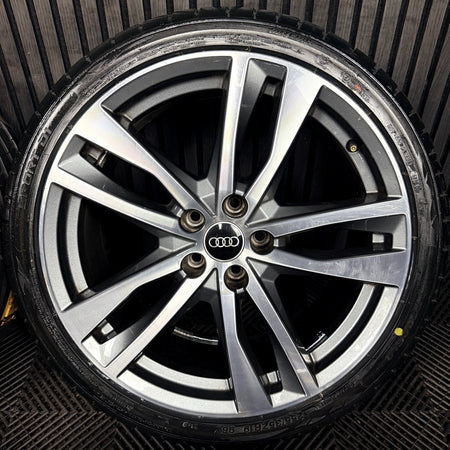 19'' Audi A4 A6 C8 S Line 5 Double Spoke Alloy Wheels Tyres 4K0601025H Genuine
