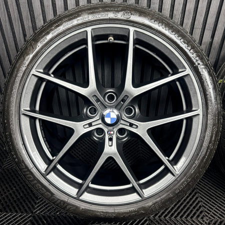 18'' BMW 1 Series 554 Grey M Sport 2 F40 F44 Alloy Wheels Tyres 8092353 Genuine