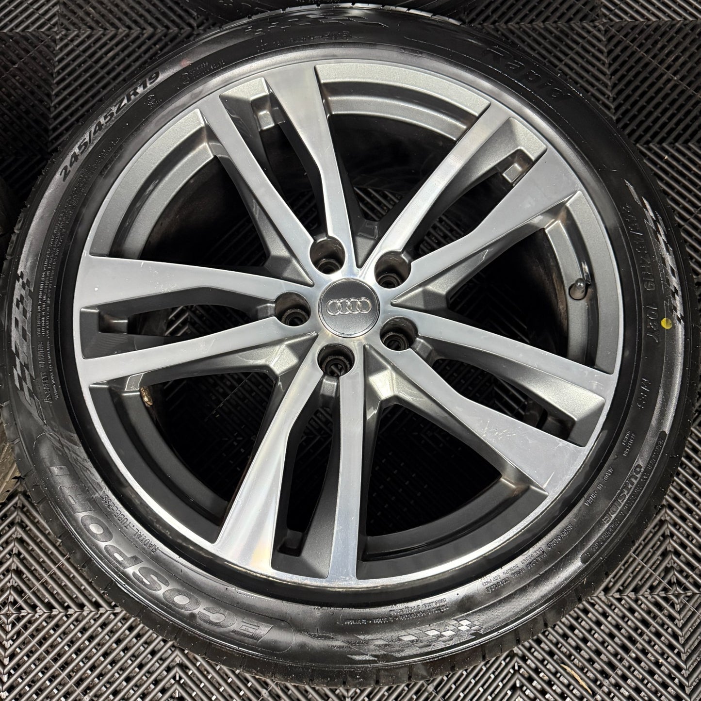 19'' GENUINE AUDI A6 C8 S LINE 5 DOUBLE SPOKE ALLOY WHEELS TYRES 4K0601025H