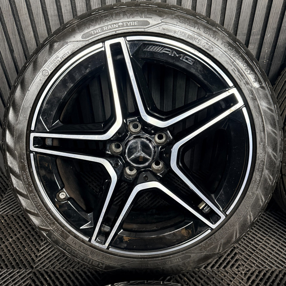 18'' Mercedes Amg A Class Cla B Black DC Alloy Wheels Tyres Alloys W177 Genuine