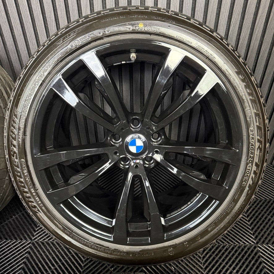 20'' GENUINE BMW X5 F15 469 X6 F16 BLACK M SPORT ALLOY WHEELS TYRES ALLOYS