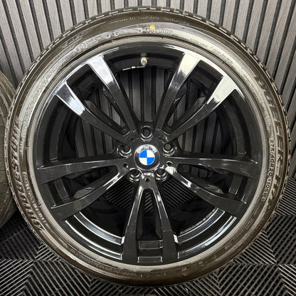 20'' GENUINE BMW X5 F15 469 X6 F16 BLACK M SPORT ALLOY WHEELS TYRES ALLOYS
