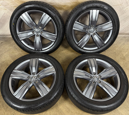 19'' GENUINE VW TIGUAN VICTORIA MK2 ALLOY WHEELS TYRES ALLOYS 5NA601025Q