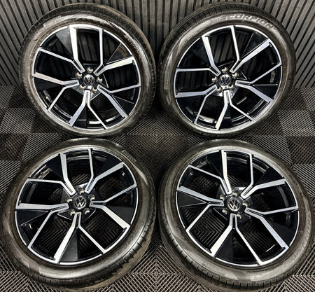 20" VW Tiguan R Line Leeds Black DC Alloy Wheels Tyres Alloys 571601025F Genuine
