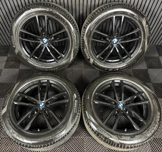 19'' GENUINE BMW X3 X4 G01 G02 698 BLACK M SPORT WHEELS TYRES ALLOYS 8010267