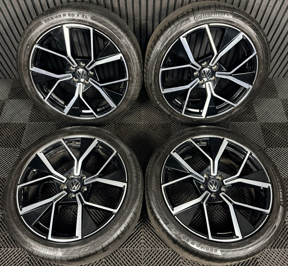 20" VW Tiguan Tayron R Line Leeds Black DC Wheels Tyre Alloys 571601025F Genuine