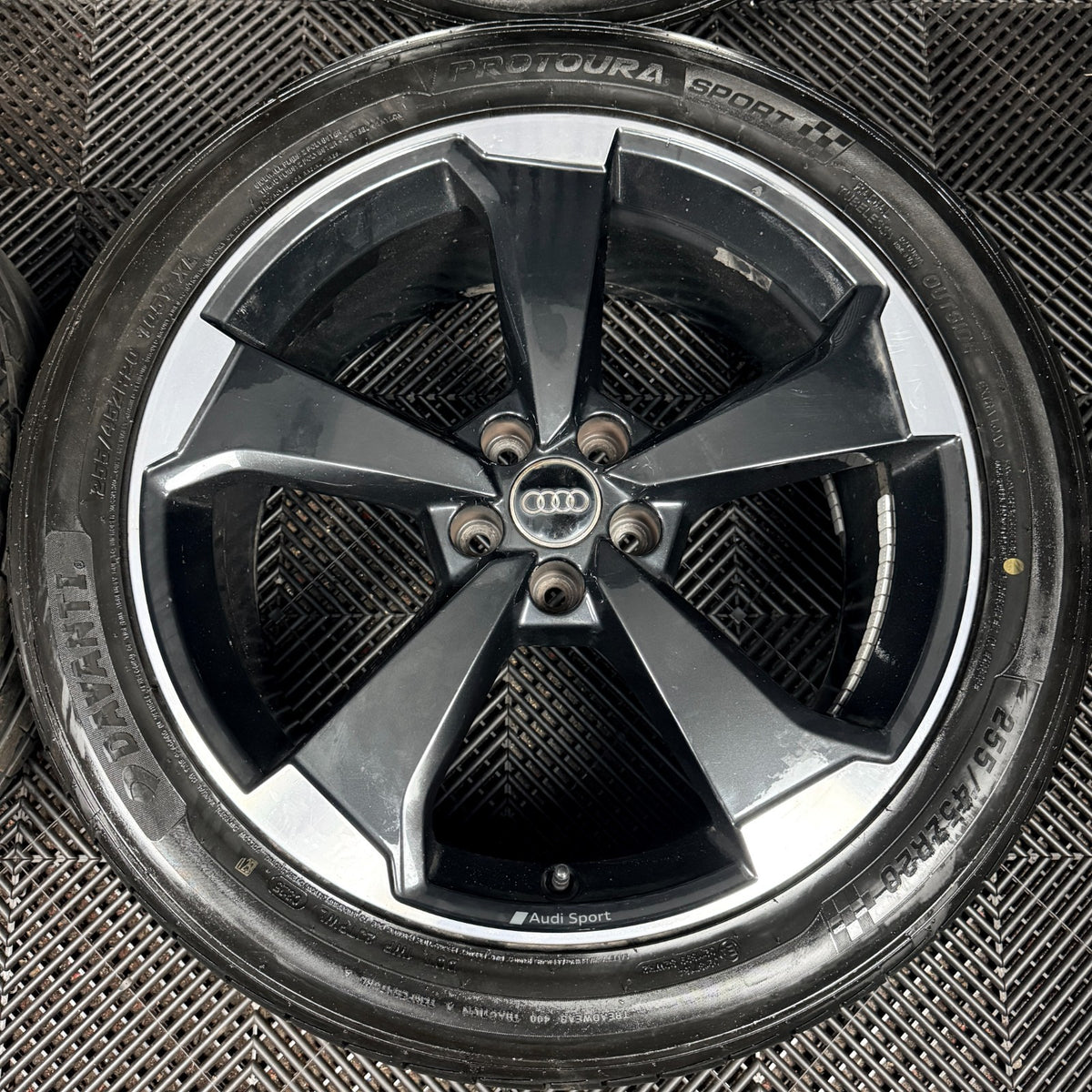 20'' Audi Q5 S Line Rotor Black Edition Alloy Wheels Tyres 80A601025AQ Genuine