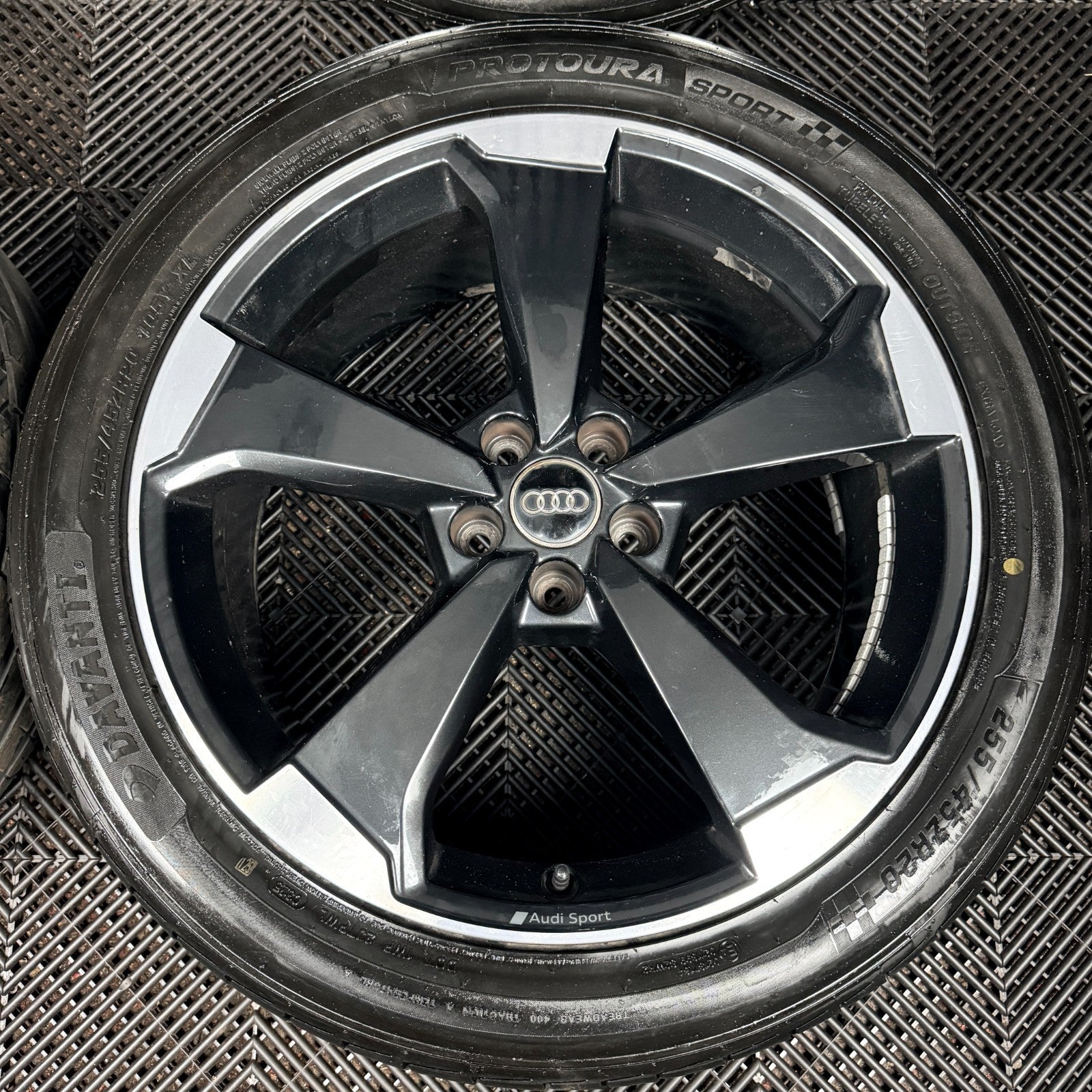 20'' Audi Q5 S Line Rotor Black Edition Alloy Wheels Tyres 80A601025AQ Genuine