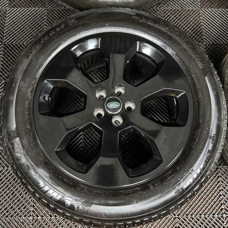20'' GENUINE LAND ROVER DEFENDER 6 SPOKE BLACK 6011 ALLOY WHEELS TYRES ALLOYS