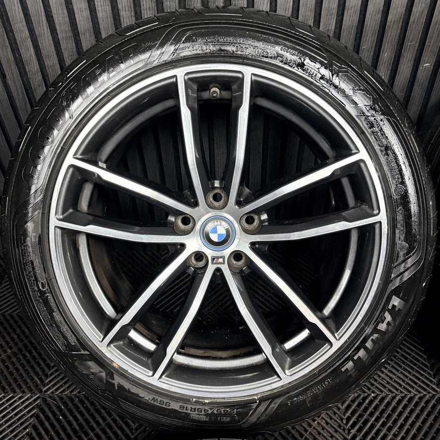 18" Bmw 5 Series 4 662 Grey Dc M Sport G30 G31 Alloy Wheel Tyres 7855081 Genuine