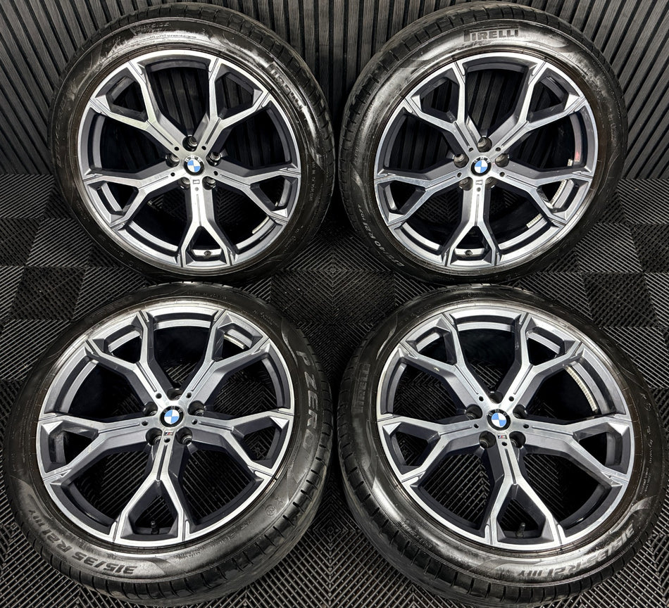 21'' BMW X5 X6 G05 G06 741M M Sport Alloys Wheels Alloys Tyres Genuine