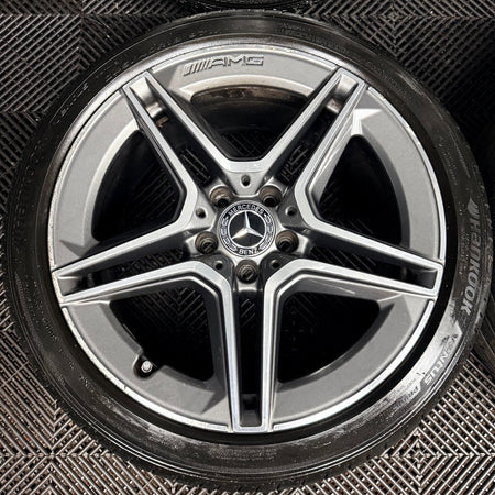 18'' Mercedes AMG C Class W205 Grey 5 Spoke Alloy Wheels Tyres Alloys Genuine