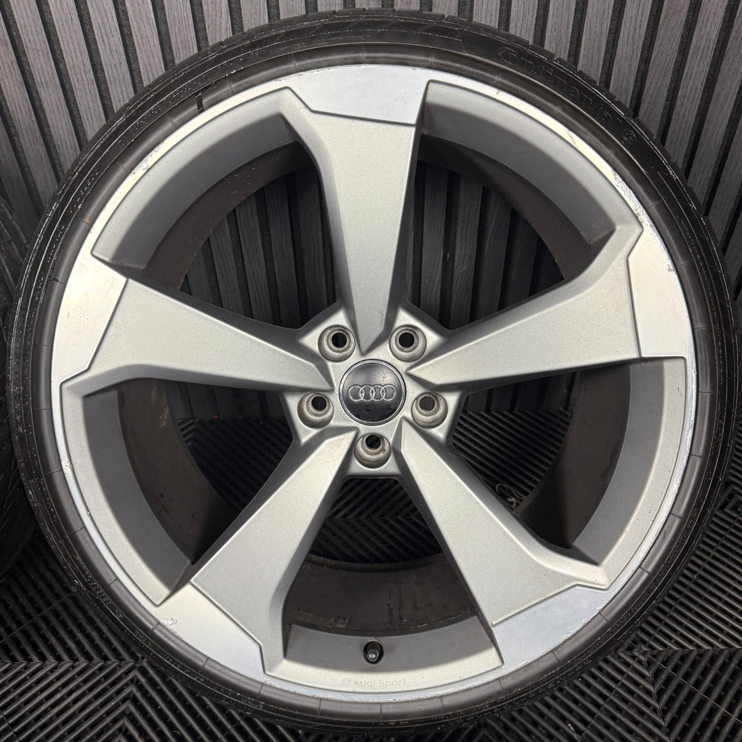 20" GENUINE AUDI A5 S LINE S5 ROTOR GREY DC ALLOY WHEELS TYRES 8W0601025CF