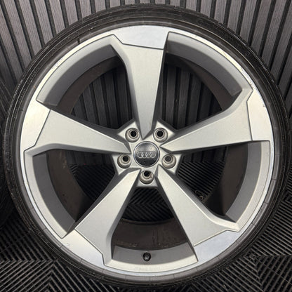 20" GENUINE AUDI A5 S LINE S5 ROTOR GREY DC ALLOY WHEELS TYRES 8W0601025CF