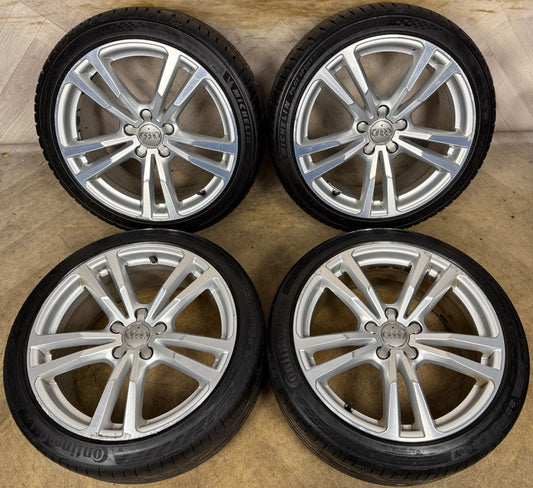 18'' GENUINE AUDI A3 S LINE SILVER ALLOY WHEELS ALLOYS TYRES S3 GOLF 8V0601025BC