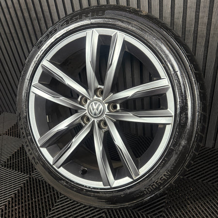 1X 18'' GENUINE VW PASSAT R LINE B8 DARTFORD GT GTE ALLOY WHEEL TYRE 3G0601025K