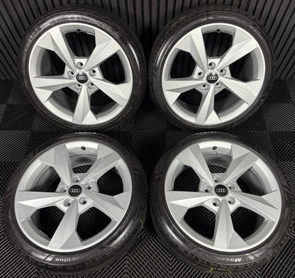 18'' GENUINE AUDI A3 S LINE SILVER ALLOY WHEELS ALLOYS TYRES S3 GOLF 8V0601025J