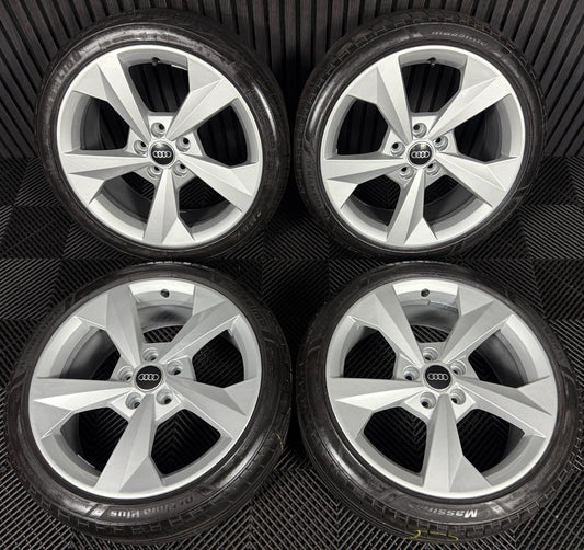 18'' GENUINE AUDI A3 S LINE SILVER ALLOY WHEELS ALLOYS TYRES S3 GOLF 8V0601025J