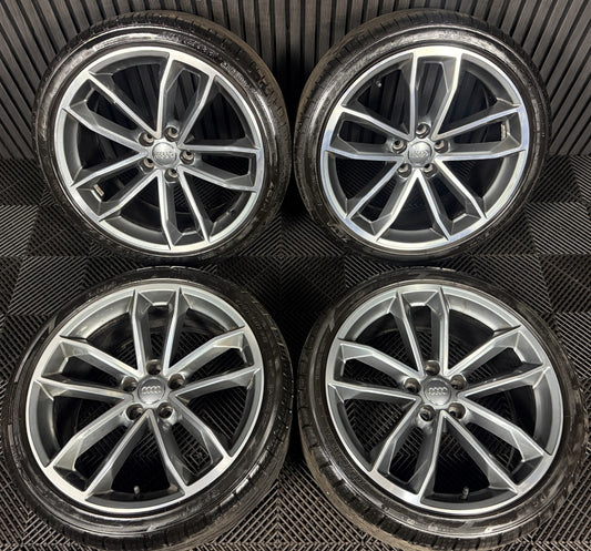 19'' GENUINE AUDI A5 S LINE S5 ALLOY WHEELS ALLOYS TYRES 8W0601025DF