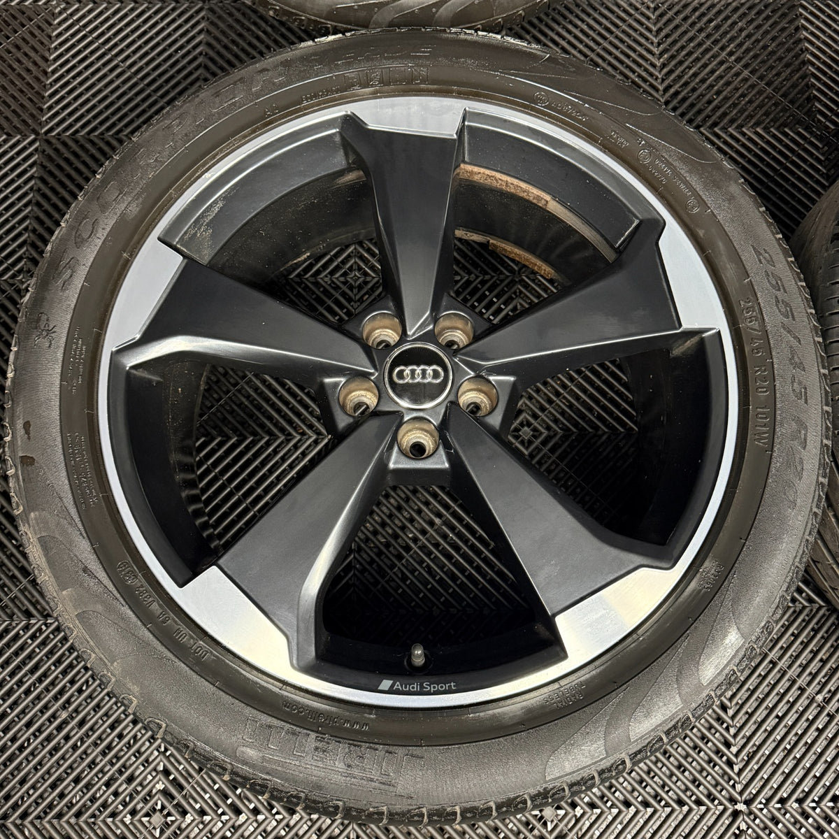 20'' GENUINE AUDI Q5 S LINE ROTOR BLACK EDITION ALLOY WHEELS TYRES 80A601025AQ