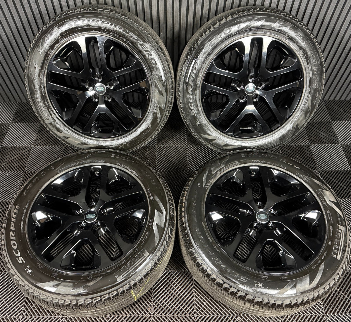20'' GENUINE LAND ROVER DEFENDER BLACK 5095 ALLOY WHEELS TYRES ALLOYS L8BM-CA