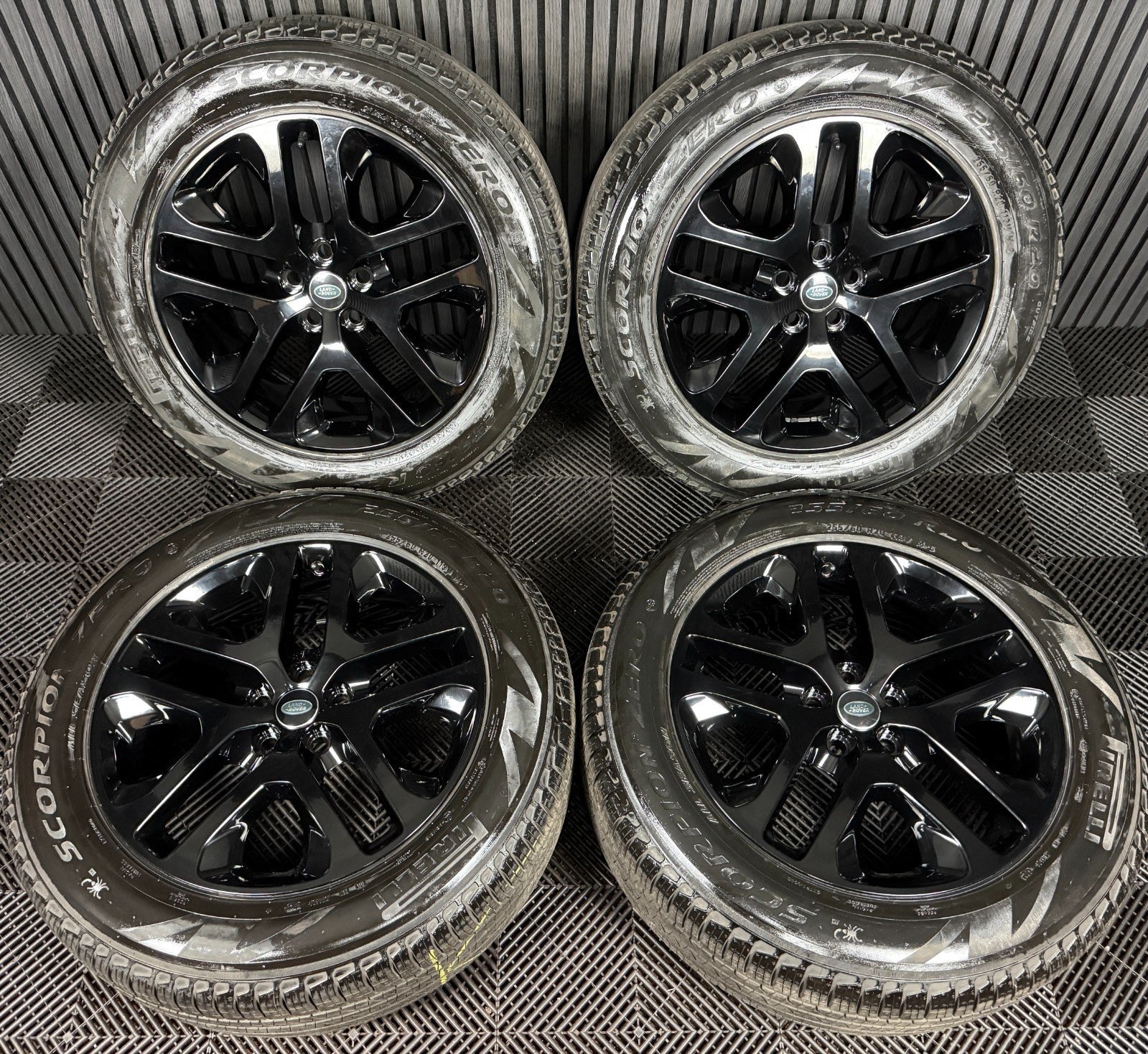 20'' GENUINE LAND ROVER DEFENDER BLACK 5095 ALLOY WHEELS TYRES ALLOYS L8BM-CA