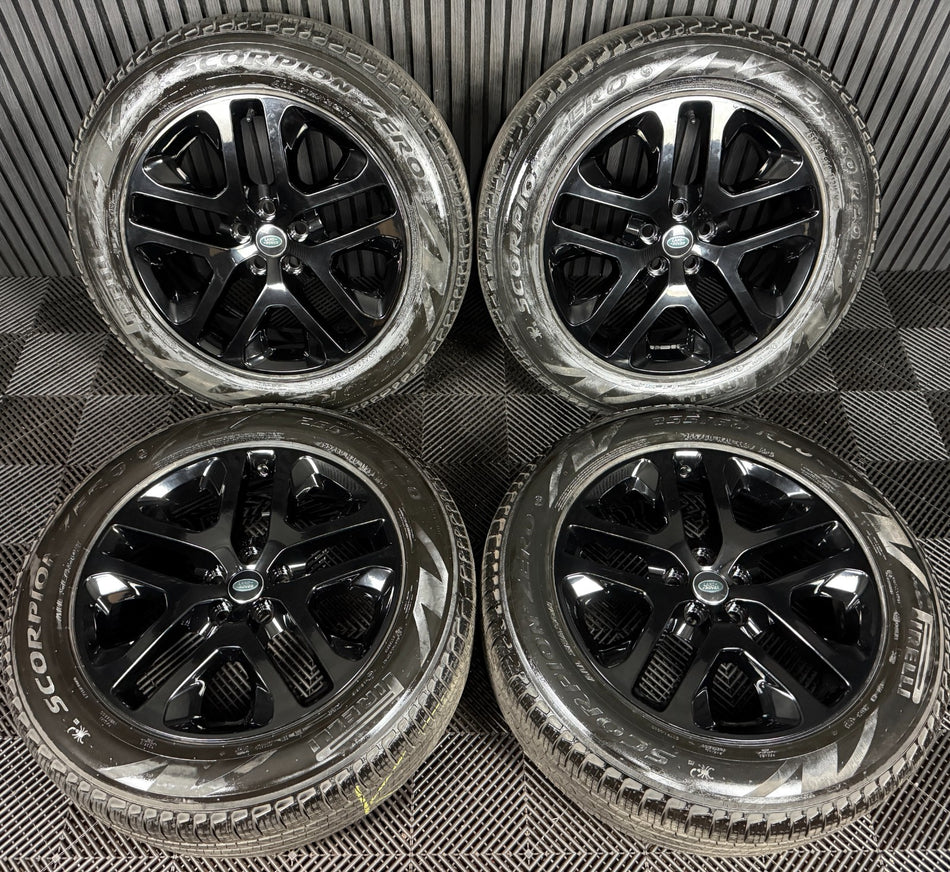 20'' GENUINE LAND ROVER DEFENDER BLACK 5095 ALLOY WHEELS TYRES ALLOYS L8BM-CA