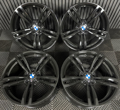 19'' GENUINE BMW M3 M4 M2 437M BLACK ALLOY WHEELS TYRES ALLOYS 2284756 2284755
