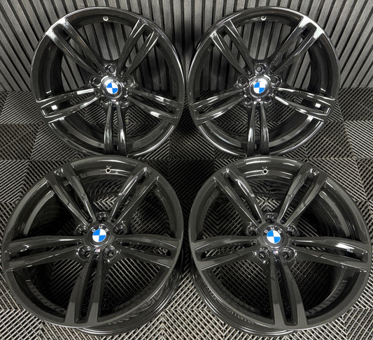 19'' GENUINE BMW M3 M4 M2 437M BLACK ALLOY WHEELS TYRES ALLOYS 2284756 2284755