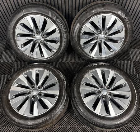18'' Audi A6 C8 Multispoke Grey DC Spoke Alloy Wheels Tyres 4K0601025B Genuine
