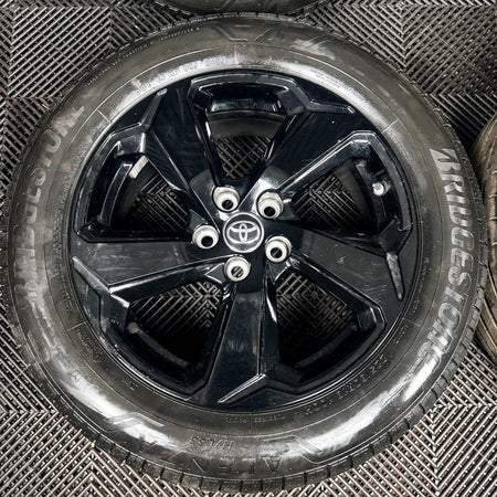 18'' Toyota Rav 4 Black 5 Spoke 002119/2018 Alloy Wheels Tyres Mk5 Genuine
