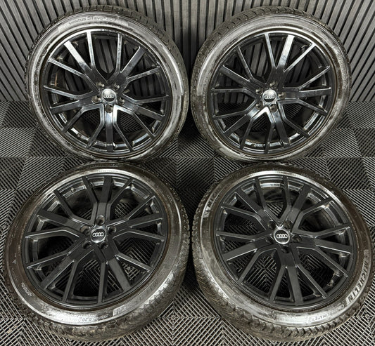 20'' GENUINE AUDI S6 A6 S LINE BLACK EDITION C8 ALLOYS WHEELS TYRES 4K0601025AB
