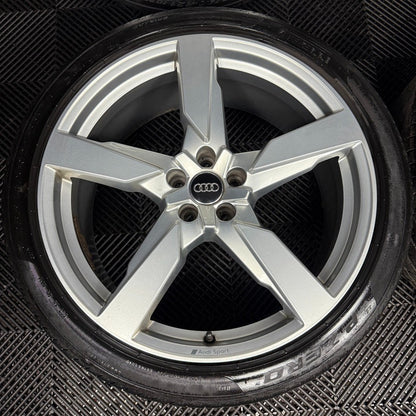 21'' GENUINE AUDI Q5 S LINE SQ5 5 SPOKE ALLOY WHEELS TYRES SPORT 80A601025AR